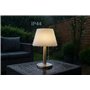 BOLD Lampe de table LED sans fil pour l'extérieur (port USB-C + solaire, batterie pour jusqu'à 6 heures d'autonomie, IP44, inten
