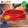 Lapp 4520045 H07V-K 10 mm² Rouge I Câble de câblage I Câble flexible I Fil simple en PVC I Toron 10 mm² I Câblage