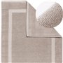 herzbach home - Tapis de Bain 100% Coton | 50 x 80 cm Lot de 2 | Tapis de Douche | Absorbant | Gris Sable