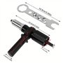 Bayertal® Kit pistolet à riveter pour visseuse sans fil et perceuse - 4 embouts à riveter - Kit adaptateur de rivets aveugles pr