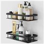 LIEBHEIM Étagère de Douche Étagère de Douche Étagère de Salle de Bain sans perçage – Maintien des Bombes grâce au Ruban adhésif
