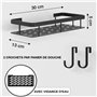 LIEBHEIM Étagère de Douche Étagère de Douche Étagère de Salle de Bain sans perçage – Maintien des Bombes grâce au Ruban adhésif