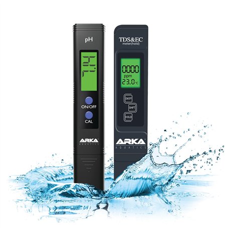 ARKA myAQUA PH Mètre & TDS/EC Set – Parfaitement calibré pour Les Aquariums