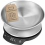 LEBENLANG Balance de cuisine numérique avec bol - Jusqu'à 5 kg - Idéale pour la cuisson - Balance de cuisine numérique - Balance