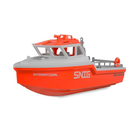 Amewi Bateau de Sauvetage radiocommandé sans balais 320 mm RTR Blanc/Orange pour Enfant à partir de 8 Ans