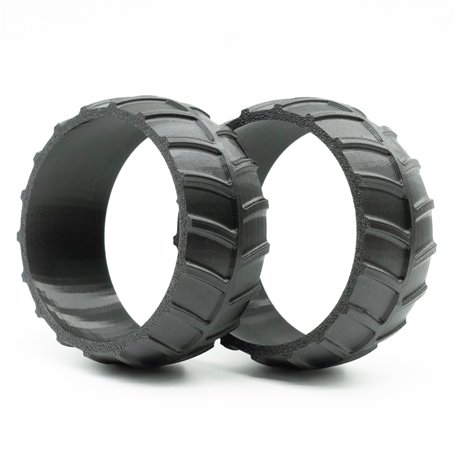 Lot de 2 protections de roue XL compatibles avec Gardena Sileno Life City - Profil de tondeuse robot - Augmentation de la tracti