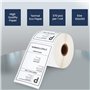 Leyf 100 mm x 150 mm – Étiquettes thermiques – Auto-adhésives – Noyau de 1" – Lot de 2 rouleaux d'étiquettes x 370 pièces par ro