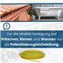 Kalitec Câble de câblage électrique H07V-K 6 mm² vert et jaune - 5 m - Flexible - Câble de terre - Conducteur de protection 6 mm