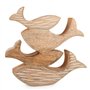 Logbuch-Verlag Figurine décorative en bois sculptée à la main en bois naturel - Motif mer maritime - Côtes - Cadeau religieux ch