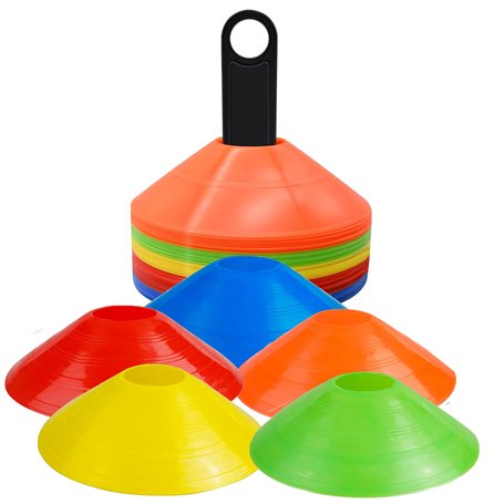 OUTDOORN Plots de Marquage avec Poignée de Transport Materiel Entrainement Football Cône Formation à la Coordination