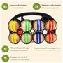 GICO Jeu de pétanque en bois massif rayé avec 8 boules diamètre 7 cm Fabriqué en UE - 3015