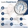 MAVORI® Hygromètre 2 en 1 analogique et thermomètre d'intérieur en acier inoxydable Hygromètre analogique et thermomètre analogi