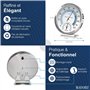 MAVORI® Hygromètre 2 en 1 analogique et thermomètre d'intérieur en acier inoxydable Hygromètre analogique et thermomètre analogi