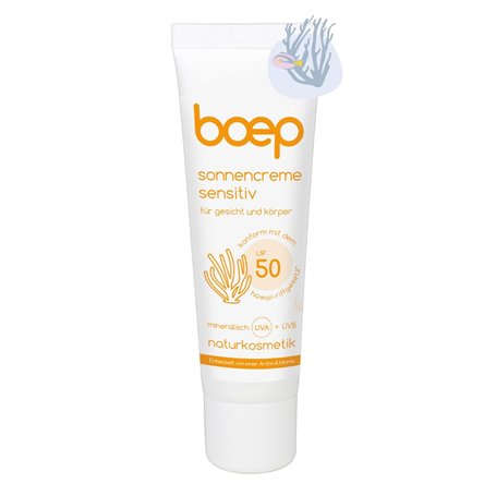 boep crème solaire sensible SPF 50 | Pour le visage et le corps | Haute protection solaire pour bébés