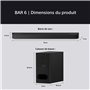 Sony BRAVIA Theatre Bar 6 avec Caisson de Basses - 3.1.2ch Son Immersif | Haut-parleurs verticaux | Dolby Atmos | DTS:X | Voice 