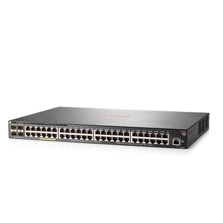 Aruba HPE 2930F 48G PoE+ 4SFP+ - Commutateur - C3 - Géré - 48 x 10/100/1000 (PoE+) + 4 x 1 Gigabit / 10 Gigabit SFP+ - Flux d'ai