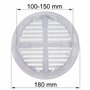 Vent Systems 100-150 mm – Blanc – Couvercle d'aération – Fentes de ventilation rondes – Couvercle de barbecue – Moustiquaire int