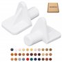 SKIR'CO Lot de 50 chevilles de support d'étagère en plastique de 5 mm, Blanc (S1)