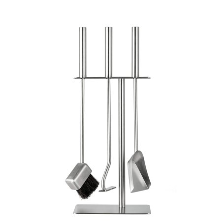 HANSA Ensemble d'outils de cheminée de qualité supérieure (3 pièces) SS - Cintre carré en acier inoxydable - Accessoires de chem