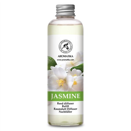 Recharge pour Diffuseur de Jasmin 200ml - Naturelle Huile Essentielle de Jasmin - Parfum Frais et de Longue Durée - Idéal pour A