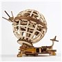UGEARS Puzzle 3D en Bois - Puzzle Adulte - Modèle de Globe terrestre 3D Rotatif - Kit de Construction mécanique en Bois - Globe 