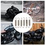 VILLCASE Lot de 6 ressorts d'échappement pour moto en acier inoxydable avec chambre d'expansion Collecteur de liaison Tuyau Ress