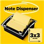 Post-it Dévidoir Noir + Z-Notes Post-it Super Sticky, Grand Format XXL, 90 Feuilles (101 mm x 101 mm) Jaune Canari - pour le Bur