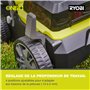 Ryobi - Scarificateur 36V (Alimentation simultanée par 2 Batteries 18V One+™) - Brushless/Moteur sans charbons - Ø 35 cm - Roule