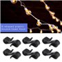 120pcs Crochet de Gouttière Clip de Lumière Crochets à Pince en Forme S Plastique pour Décoration Noël Lumières Suspendues