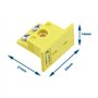OTOTEC 4 Jeux de Connecteurs de Fils de Thermocouple de Type K avec Panneau Mini Prise Jaune avec Installation Sur Panneau 21x24