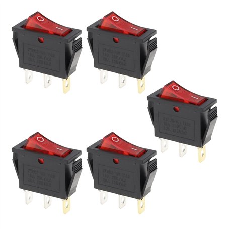 OTOTEC 5 Pièces Interrupteur Marche/arrêt 3 Broches pour Réfrigérateur de Camping 12 V 20A 220 V Interrupteur à Bascule pour Pet
