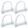 OTOTEC 4 Lot Goupilles Fendues en Forme de D pour Verrouillage Arbre de Tuyau de 12 mm Goupille Accouplement de Sécurité en D Zi