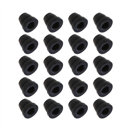 EMSea Lot de 20 bouchons à vis en caoutchouc pour purgeur de frein - 6 mm - Noir