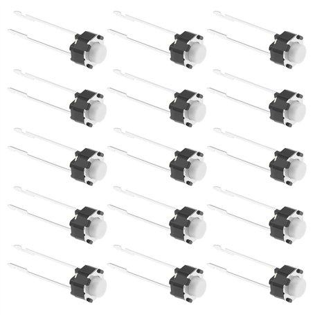 EMSea 50pcs Micro Bouton Poussoir Momentané Remplacement Momentané Tactile Tact Bouton Poussoir Accessoires pour Planches à Pain
