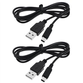 EMSea 2pcs Cordon de Câble de Chargeur d'alimentation USB Remplacement Compatible avec Nintendo DSI/3DS/3DS XL/NEW 3DS/NEW 3DS X
