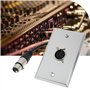EMSea Plaque Murale XLR sans Soudure en Acier Inoxydable 11,4 X 7 Cm Plaque Murale XLR 1 Port Plaque Murale Audio Femelle Vers F