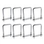 YINETTECH 8pcs Boulons en U Carrés Polyvalents avec Supports Plaque et d'écrou Boulons de Remorque Toit 20x60x120mm Filetage M10