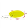 YINETTECH 3PCS Flottant Porte-Clés Glow Ovale Forme Jaune Mousse Porte-clés Sport Nautique Léger Clé Accessoires pour Surf Natat