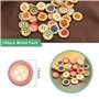 YINETTECH 150pcs Boutons Ronds en Bois 15mm 4 Trous Boutons de Couture Décoration pour DIY Couture Artisanat Tricot Costume Chem