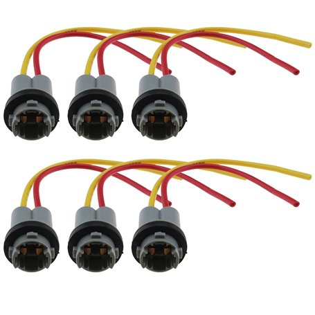 YINETTECH 6pcs Douilles d'ampoule de Rechange Compatible avec T10 T13 T15 Adaptateur Prise de Lumi?re de Voiture Connecteur de F