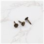 YINETTECH Lot de 200 clous ronds à tête bombée en laiton antique pour meubles, canapés, agrafes métalliques épaisses pour meuble