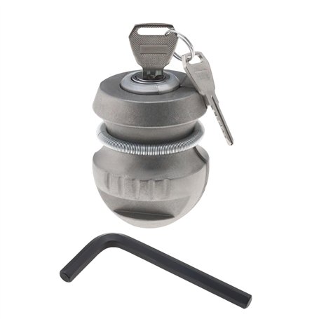 YINETTECH Verrou d'attelage Barre de Remorquage avec Clé Serrure de Sécurité pour Attelage de Remorque en Alliage de Zinc Compat