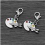 YINETTECH 2pcs Palette de Peinture Porte-clés Pendentif Amateur d'art Charme Porte-clés Professeur d'art Étudiant en Art Artiste