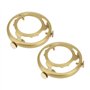 YINETTECH 2PCS Abat-jours en Laiton pour Lampe de 60 Mm avec Fixations à Vis Sécurisées pour Lampes Suspendues Conceptions d'écl
