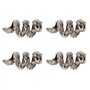 VGOL Lot de 4 perles de barbe pour homme - Anneaux de barbe nordiques - Perles tubulaires pour dreadlocks - Accessoires pour tre