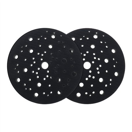 VGOL 2pcs 150mm Tampon d'interface Éponge Douce Tampon de Ponçage Disque de Ponçage Tampons de Support 70 Trous pour Disques de