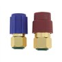 VGOL Lot de 2 adaptateurs R12 vers R134A côté Bas et Haut R12 vers R134A - Connecteur rétro Compatible avec la Plupart des véhic