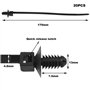 VGOL 20pcs Attaches de Câble en Nylon Attaches à Glissière Enveloppes Clip 170mm x 4.8mm pour l'industrie de la Construction Fam