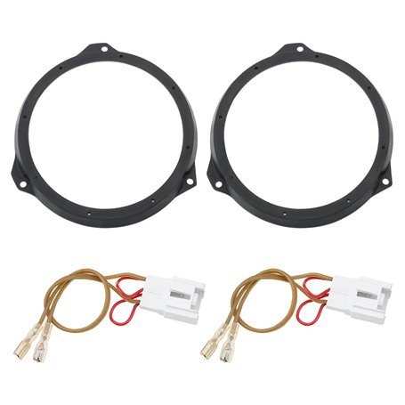 VGOL Adaptateur de Haut-Parleur 165mm Anneau de Support Adaptateur de Haut-Parleur de Porte Avant et Arrière en Plastique Compat