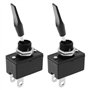 VGOL 2 Pièces 2 Broches Marche/arrêt Momentané Longue Palette Ressort Momentané Bascule Rondelle Interrupteur Levier Interrupteu